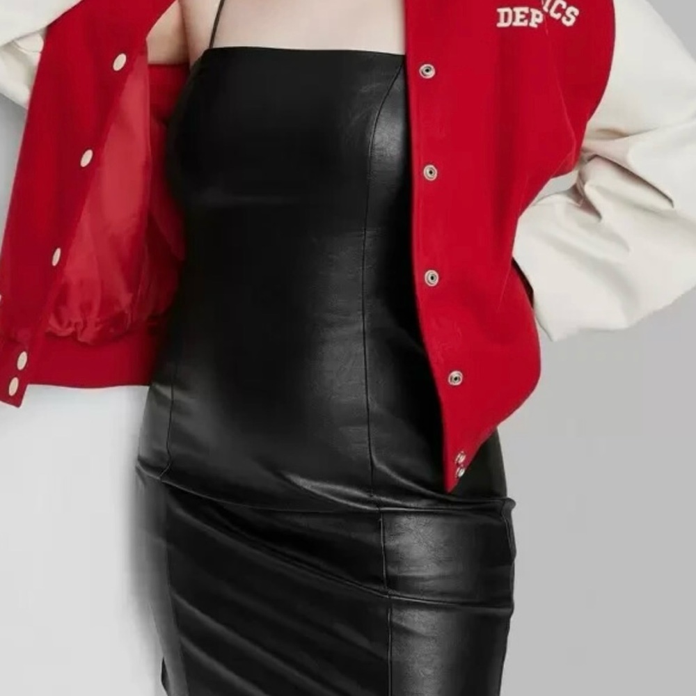 Wild Fable Red and White Varsity Jacket